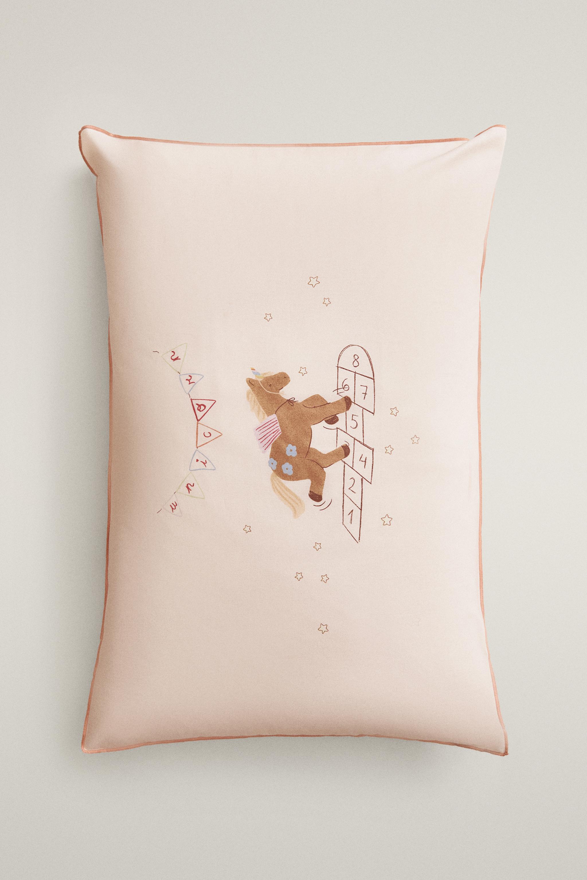 TAIE D’OREILLER ENFANT LICORNES